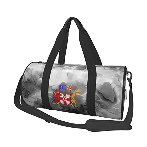 Ireland Northern Coat of Arms Convertible Garment Bag with Shoulder Strap, Carry on Garment Duffel Bag for Men Women - Rolling Foldable for Travel Luggage Bags (Black)