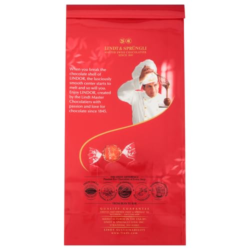 Image of Lindt LINDOR Milk Chocolate Candy Truffles, Chocolates with Smooth, Melting Truffle Center, 8.5 oz. Bag (Pack of 2)