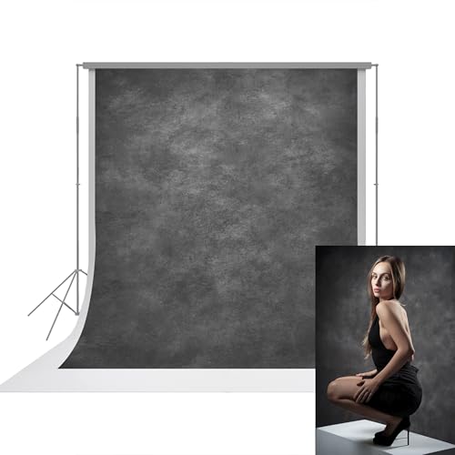 Fondo fotográfico UrcTepics 5x7 ft Gris Abstracto vintage miniatura 1