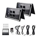 Car License Plate Frame, 2 Pack Black Car License Plate Cover, Universal US Car Electric License Pla