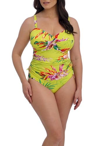 Fantasie Swim Women's Cala Macarella Underwire Twist Front Tankini Top, Zest, 40G