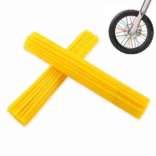 Image of Spoke Skins Spoke Covers: 8-21 inch Rims Protector & Decoration for Dirt Bike | Bike | Bicycle | Wheelchair | Motorcycle - 72Pcs