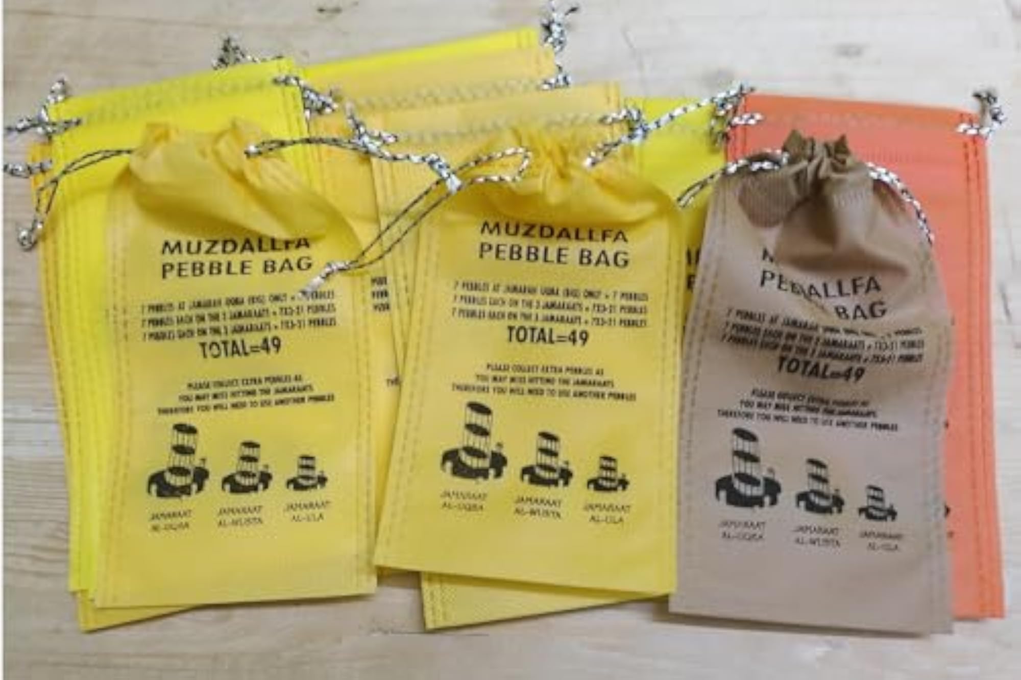 RBLISS CG Hajj Muzdalfa Durable Pebble Bag Pack of 10