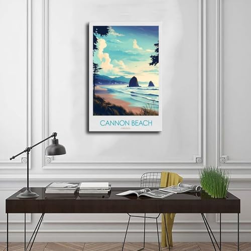 Impression sur toile Cannon Beach Oregon tableau pour salon 40x60cm