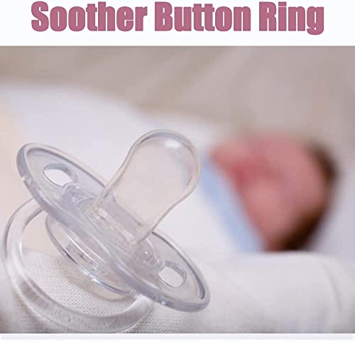 20 STÜCKE Sichere Schnuller Halter O Ringe Schnuller Dummy Zubehör Kette Clips Adapter Halter für Baby(Transparent)