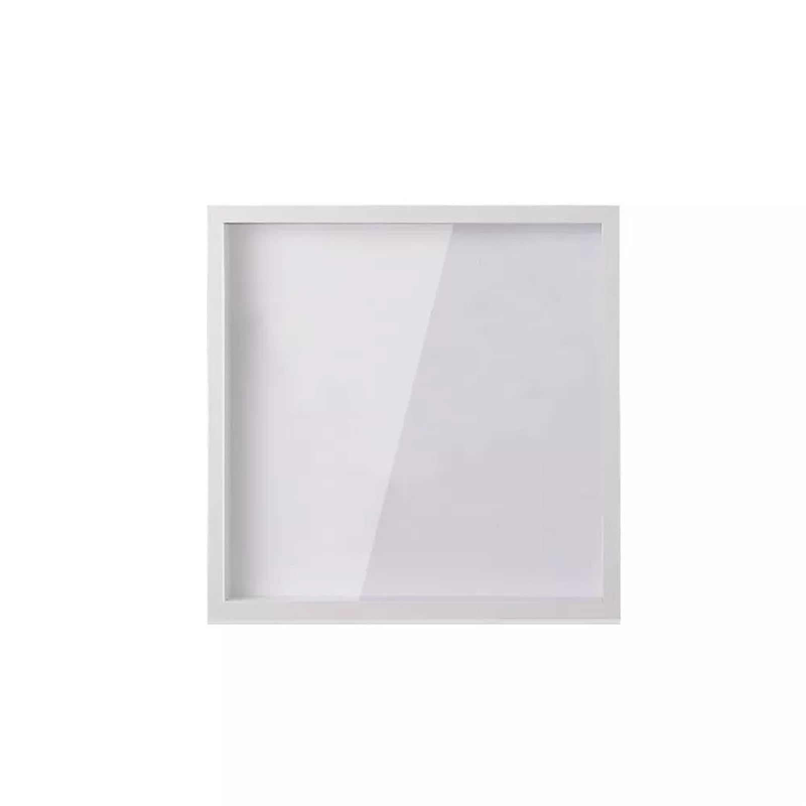 2PCS Transparent Postcard Ticket Shadow Box Square Concert Travel Picture Frame For Home Memory Boxes for Tabletop and Wall(White,20x20cm)