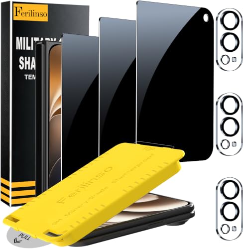 Image of Ferilinso Privacy Screen Protector for iPhone Tempered Glass Ultra Fold