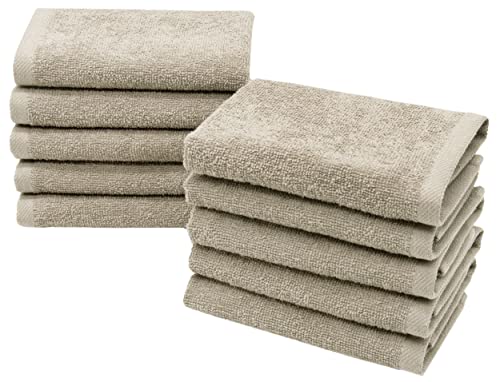 Zollner 10 Toallas Para La Cara, 30x30 Cm Algodón, Beige Oscuro Zollner 10 Toallas Para La Cara, 30x30 Cm Algodón, Beige Oscuro