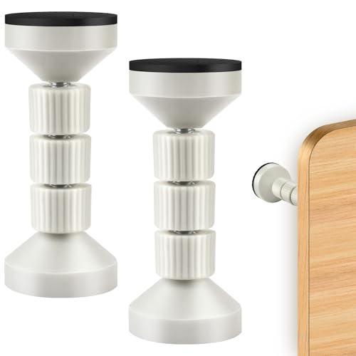 poeland 2 Stück Verstellbare Kopfteil-Stopper mit Gewinde, Anti-Shake-Werkzeug, Nachttisch-Teleskop-Stütz-Stabilisator für Betten, Schränke, Sofas