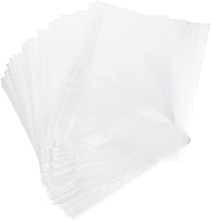 Ciieeo 100 Peças Pastas De Bolso Transparentes Com 3 Furos Pastas A4 Pastas De Escritório Bolsos Para Pasta Transparente De 3 Argolas Protetores De Arquivo Criativo Bolsos De