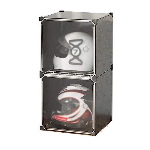 Motorcycle Helmet Display Case - Acrylic Storage Cabinet for Helmet Protection, Showcase &amp; Collectibles, Dustproof, Stylish Home Decor for Riders and Collectors