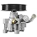 YHTAUTO Power Steering Pump with Pulley Replacement for 2003-2008 Toyota Corolla Matrix, Pontiac Vibe 1.8L L4, Power Assist Pump