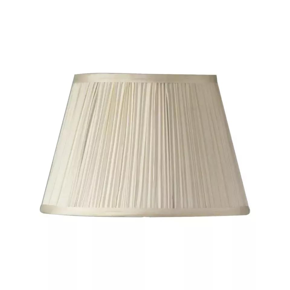 Sales Today Interiror Traditional Mushroom Pencil Pleated Silk Effect Fabric Empire Drum Shade Table Lamp & Ceiling Light Shade (Cream, 12" (30cm))