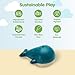 PlanToys® Wooden Whale Whistle Toy for Montessori Inspired Musical Exploration | Sensory and Auditory Skill Development | Eco Friendly Wooden Sound Toy for Creative Play