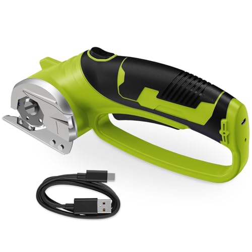 Cordless Electric Scissors, 4V Rechargeable Box Cutter & Cardboard Cutter
