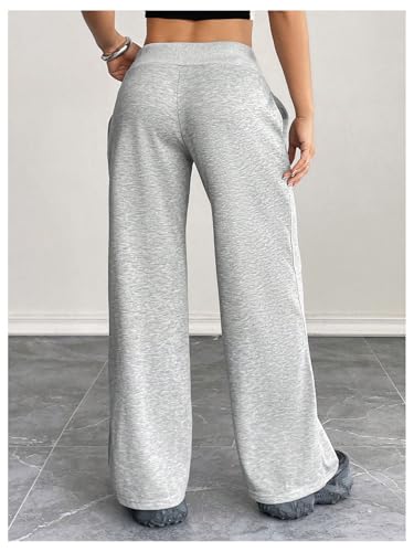 Women's Wide Leg Sweatpants Drawstring Elastic Workout Athletic Running Sweat Track Pants Joggers4