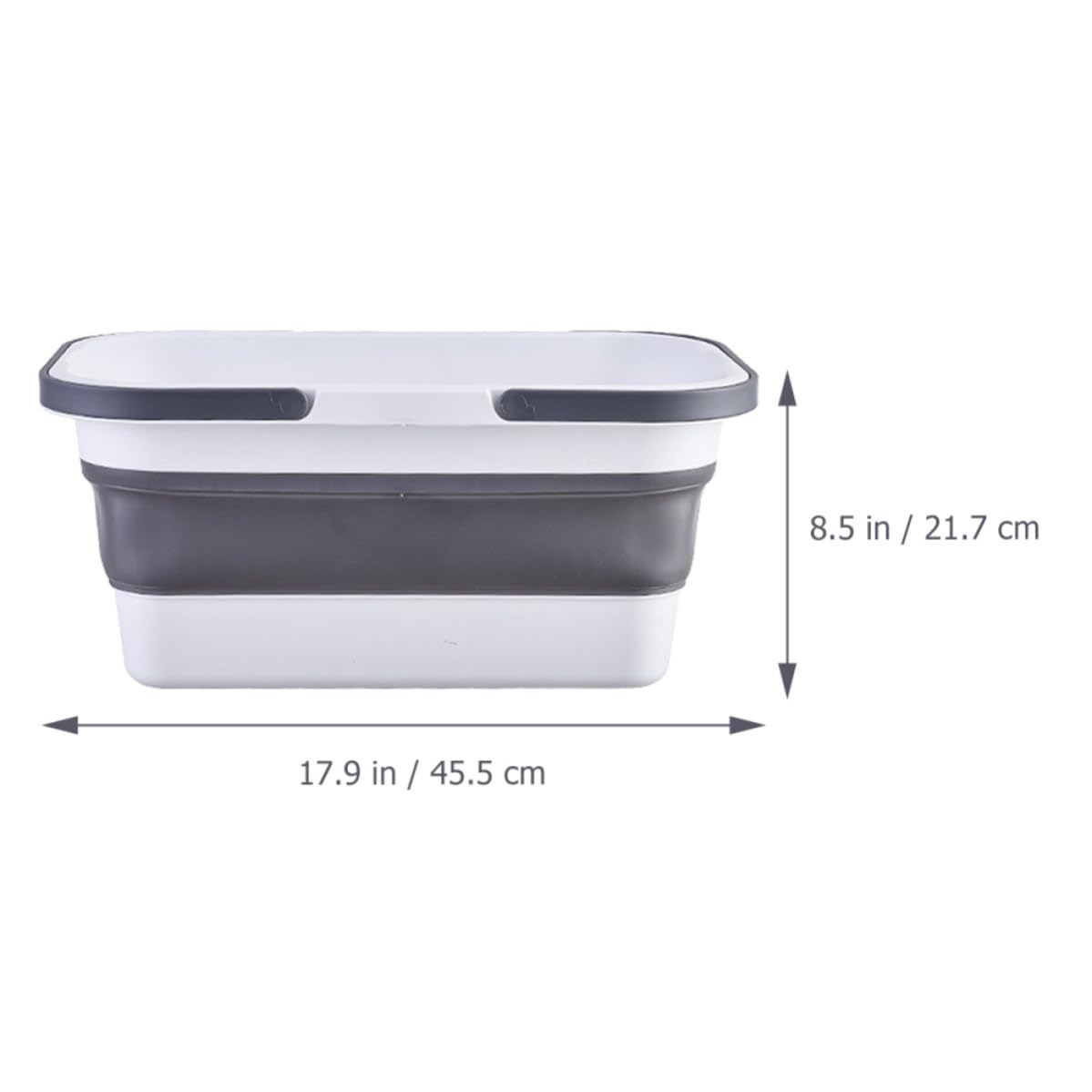 Cubo Plegable Portátil Balde Plegable de Plástico Negro para Fregona de 15l con Asa Adecuado para Camping y Uso Doméstico