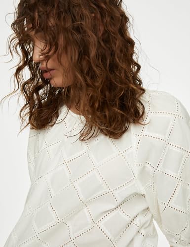 Image of Marks & Spencer Women's Cotton Solid Regular Fit Blouse