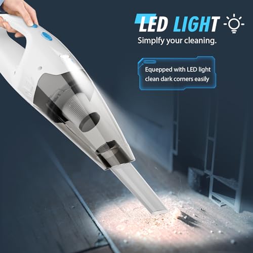 Handheld Vacuum Cordless,Car Hand Cordless Rechargeable,Dust Busters Cordless Rechargeable with LED Light/Multi Accessories,1.6lbs Car Mini Portable Vacuum Cleaner for Home Office Car Pet