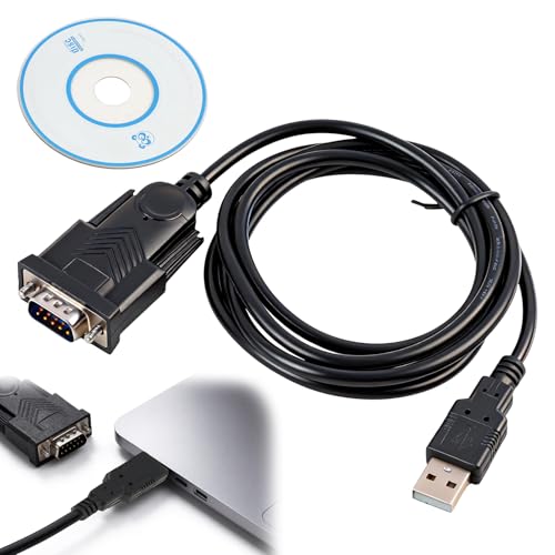 CeoxThao USB to Serial Adapter - USB to RS-232 Male DB9 Serial Cable, 9-pin Plug, Cable Interface, Plug Connector, Usb to Vga, USb to Serial Adapter, Compatible with 11/10/8/7, 10.6 and Above