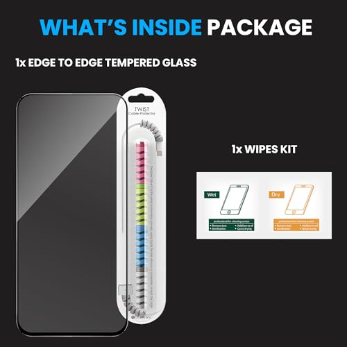 Image of FIRST MART Military Grade Gorilla Tempered Glass for Realme 15x with Edge to Edge Coverage, Cable Protector and Easy Installation kit