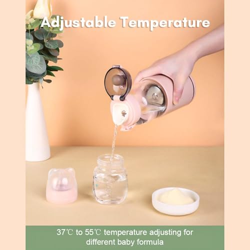 Calentador portátil de agua eléctrico mini rosa 300ml miniatura 5