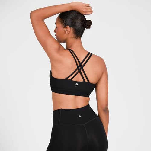 Image of YITTY Active Women's Ultraluxe Strappy Medium Impact Bra, Athleisure, 4-Way-Stretch