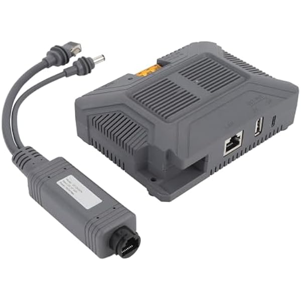 Cocoarm Wtryskiwacz PoE 5 W 1, Pasywny Wstrzykiwacz PoE ABS GigE z Rozdzielaczem, Moc 150 W dla Mini Dishy, niezawodny dla Bezproblemowego Połączenia z Internetem