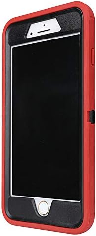 Annymall Case Compatible with iPhone 8 Plus/iPhone 7 Plus, [Heavy Duty] Built-in Screen Protector Tough 4 in1 Rugged Shorkproof Cover for Apple iPhone 7 Plus & iPhone 8 Plus (Red)