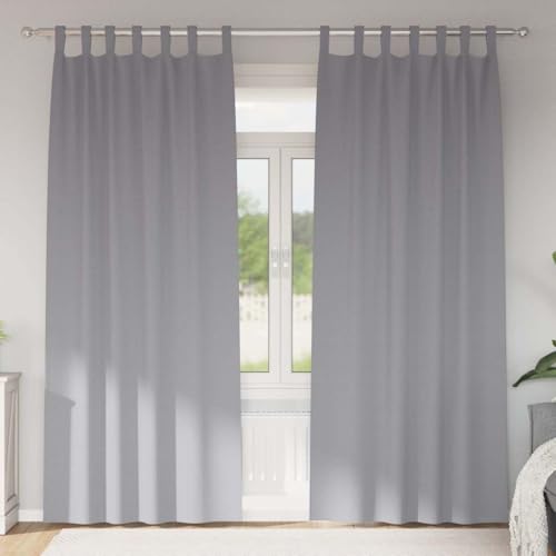 Rideau occultant gris clair en polyester de qualité supérieure - 2