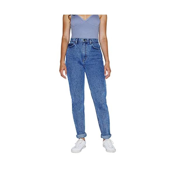 American-Apparel-Womens-High-Waist-Jean American Apparel Women's High-Waist Jean, Medium Marble Wash, 27W/32