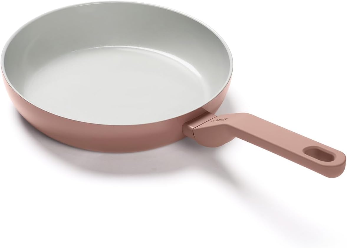 - Arcilla Ceramic Frying Pan 24cm | Non Stick Cookware | Non Toxic Pan | ISI Certified | Ceramic Fry Pan for Cooking | PFAS & PTFE Free | 5-Year Warranty | Terracotta