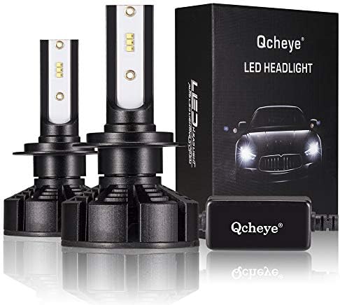 H7 LED Headlight Bulbs with PHILIPS Chips - 6000K 12000LM Super Bright Cool White Bulb High Beam Low Beam Fog Light Bulbs Conversion Kit 2pcs 2 Years Warranty