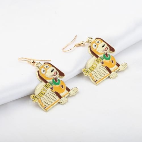 KEYCHIN Spaceman & Slinky Dog & Hamm Earrings Toy Movie Fans Gifts Toy Cartoon Charaters Jewelry4