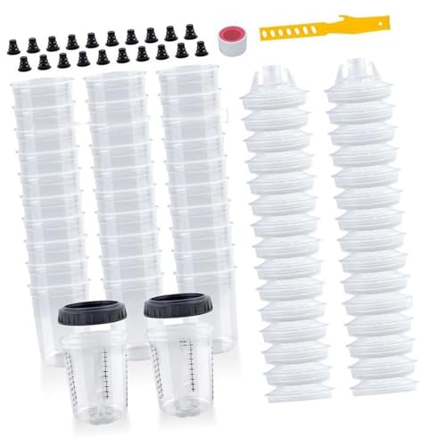 Xanorrg Preparación De Pintura Vasos Desechables Aerógrafos Reemplazables Lata Pulverizador Vaso Mezclador Para Automóviles Agitador De Pintura Para Automóviles