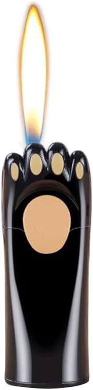 Miniatura 2 de Encendedor de llama de gato negro, recargable de butano a prueba de viento, encendedores de antorcha genial, velas, barbacoa, antorcha, antorcha,