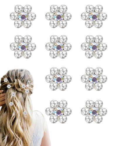 CULEB 10 piezas Horquillas Pelo Mujer Flores Ciruelo Blancas, accesorios pelo, horquillas con flores, horquillas decorativas, horquillas para boda, accesorios para el cabello con flore, Estilo 4