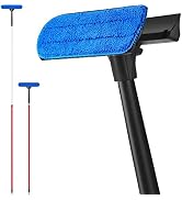 Raclette Vitre 2-en-1 Tyroler - Manche Extensible 80-205cm | Silicium Anti-Rayures | Nettoyage Pro Sans Traces