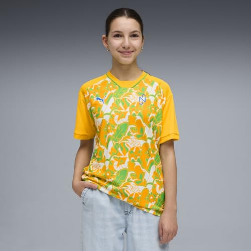PUMA Unisex-Child Neymar Jr Passion Jersey, White-Pelé Yellow- Green- Team Royal SS26, - image 2