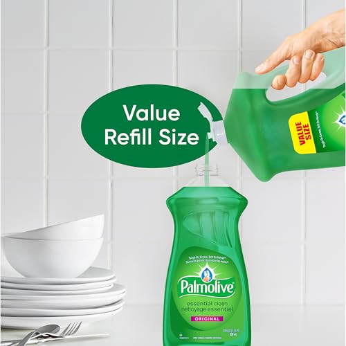 Image of Palmolive Essential Clean Liquid Dish Soap, Grease-Cutting, Soft on Hands Formula, Original Scent, 90 fl oz