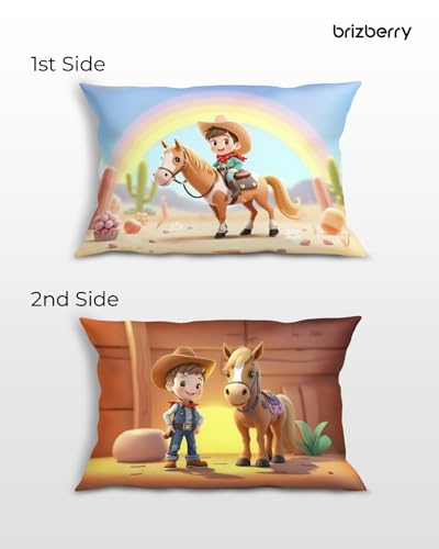 Image of Brizberry Kids Pillow Cushion with Super Soft Fabric | Animal & Cartoon Prints | 12x18 inches (Design 20)