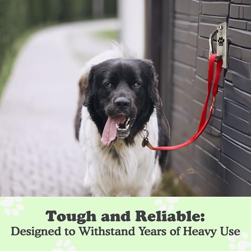 Canine Hitch- Secure Dog Leash Parking Mounted Indoor – Outdoor Wall Hook - Tie Out Stainless Steel Practical Lead Management for Home & Business, Slim Compact - Image 5