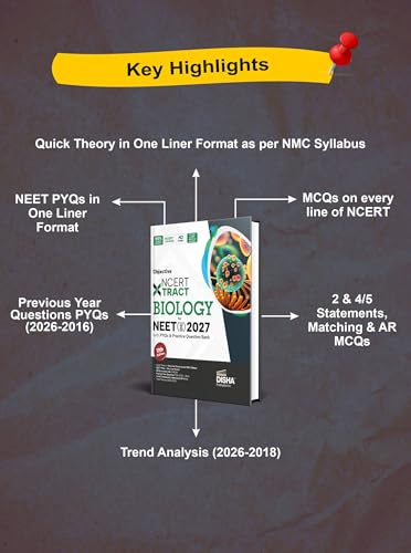Image of Disha Objective NCERT Xtract Biology for NEET 2027 (UG) with PYQs & Practice Question Bank 12th edition | Theory, NCERT MCQs, Tips on your Fingertips, Neet PYQs, 3 Mock Tests