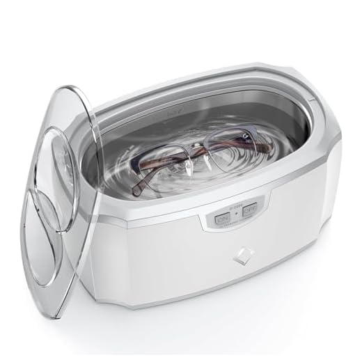 LifeBasis Dispositivo per la pulizia ad ultrasuoni, 420 ml, pulitore a ultrasuoni, 45 kHz, dentiere, bagno di pulizia per occhiali, gioielli, orologi, 30 W, ultrasuoni