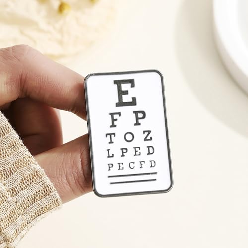 Image of Medical Optometrists Enamel Brooch Ophthalmology Vision Test Optometry Pin Jewelry for Doctor Nurse Backpack Lapel Badge