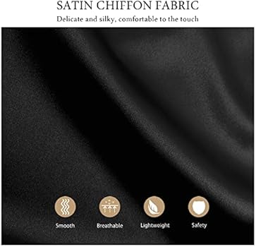 LumiSyne Dames Satijnen, chiffon avondsjaals, zijdeachtig, effen cape, sjaal, lichtgewicht omslagdoeken, stola voor bruiloften, bruidsmode, bruidsmeisjes, schoolbals, feesten, Saffier, Eén maat