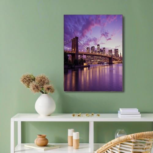Images pont architecture moderne violet 60x90cm tableau pour chambre