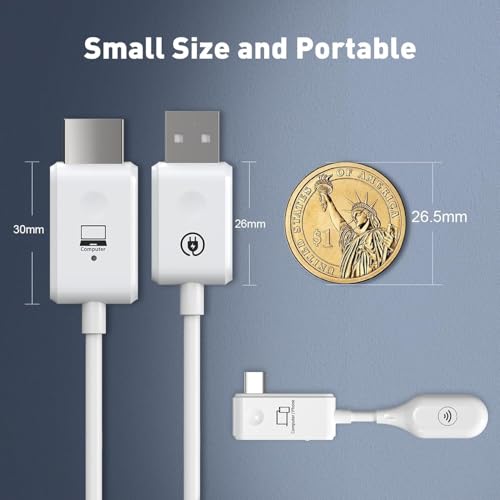 Image of HDMI Extender, USB-C Wireless Transmitter and HDMI Wireless Receiver 1080P@60Hz 50m /98ft Transmission,Plug and Play, 2.4 /5GHz Stable Streaming to Monitor /Projector /HDTV