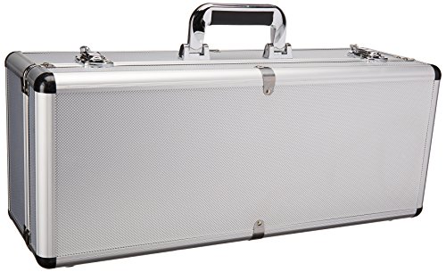 SRA Cases EN-AC-FG-C401 Silver Aluminum Hard Case for Camera, Guns, Electronics, 21.7 x 8.6 x 7 Inches