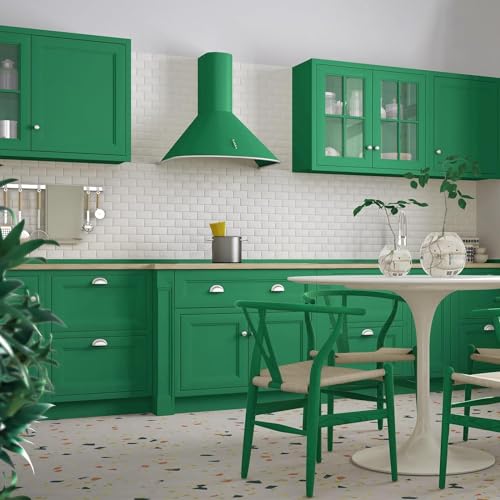 Image of Dark Green Solid Matt Peel and Stick Wallpaper Contact Paper Wallpaper Modern Self Adhesive Wallpaper Decorative Removable 12 x 48 Inch